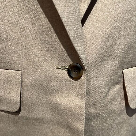 ASOS Tan/Gold Lined‎ Oversized Fit (see measurements) Blazer Size 6 NWT - Picture 4 of 15